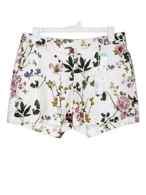 Level 99 Cindie Heavenly Garden Floral Linen Blend Shorts Women's 33(16) NWT